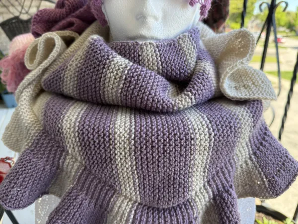 Lavender Mist Ruffle Shawl