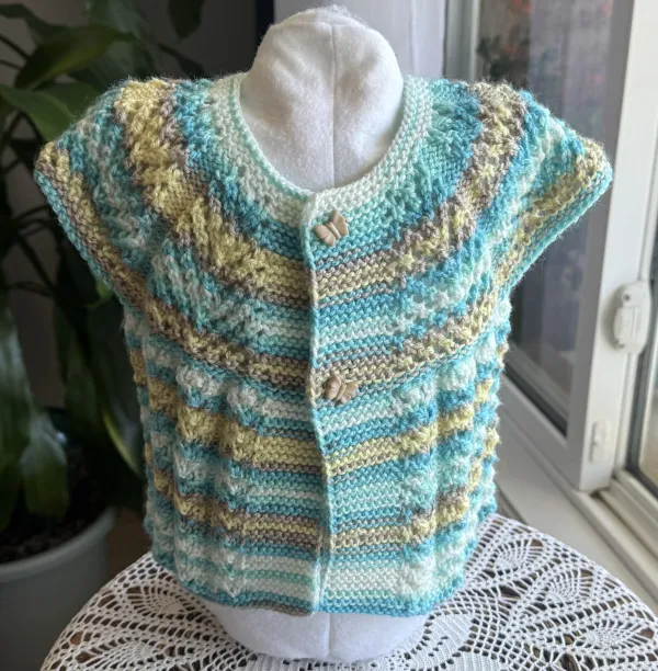 🦋 Butterfly Buttons Baby Cardigan